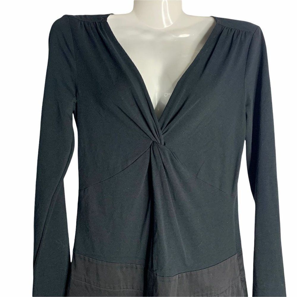 Vintage DKNY Twist A Line Dress 2 Black Pockets